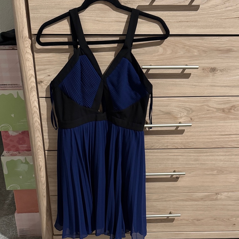 BCBGMaxAzria Black and Blue Dress